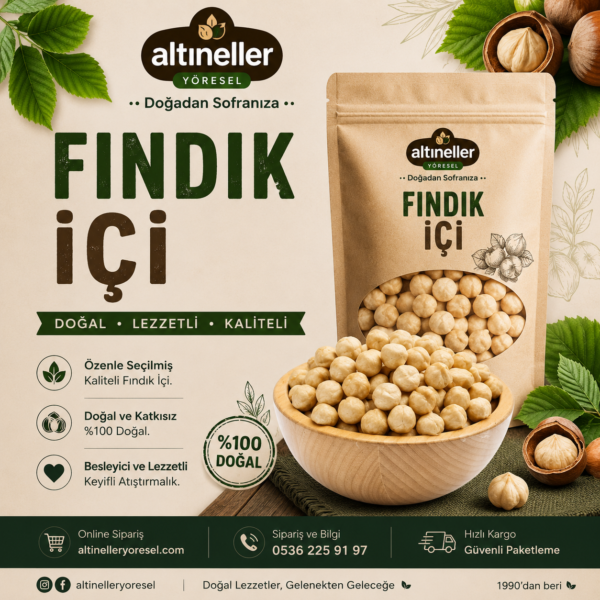 Çıtır ve aromalı fındık içi