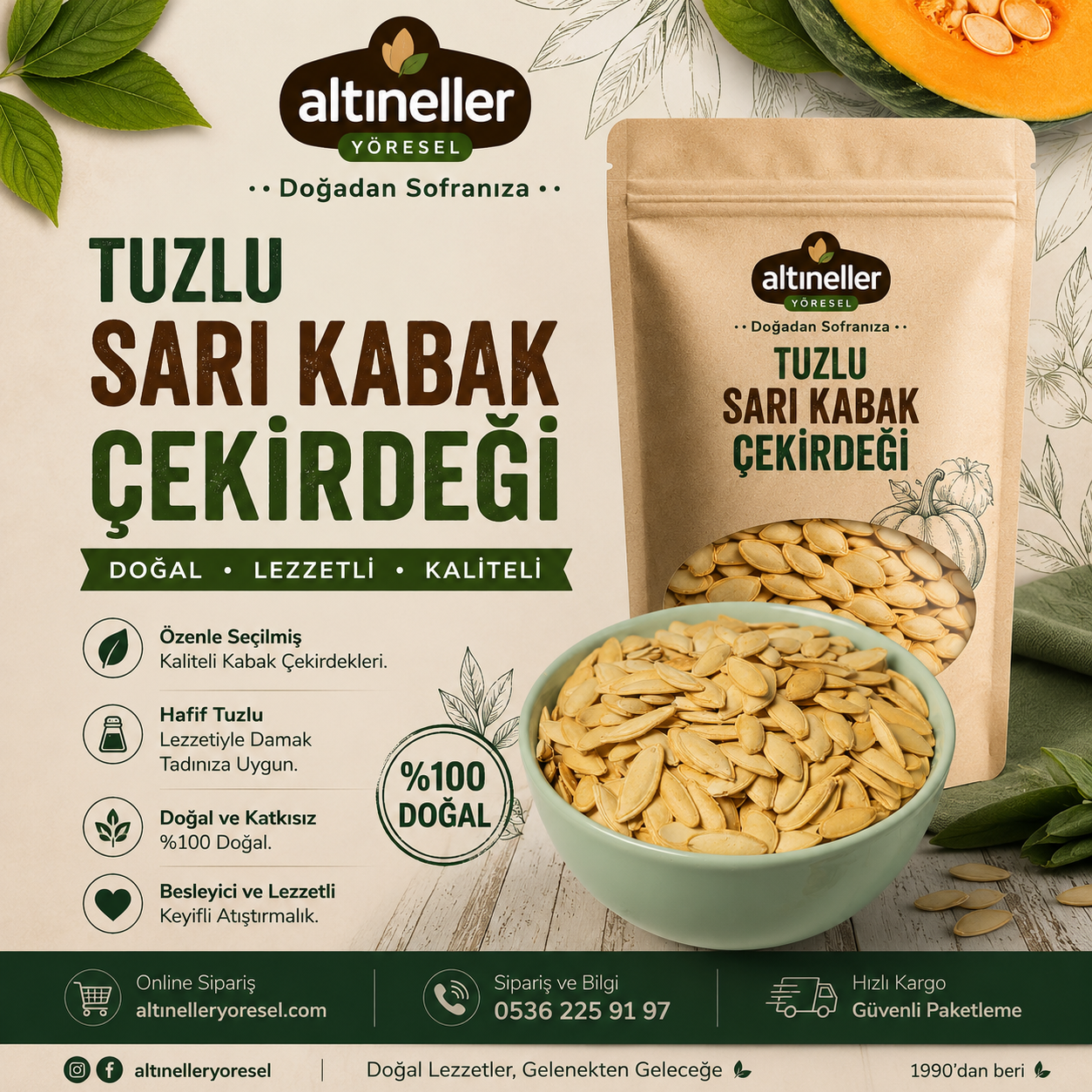 Tuzlu Sarı Kabak Çekirdeği