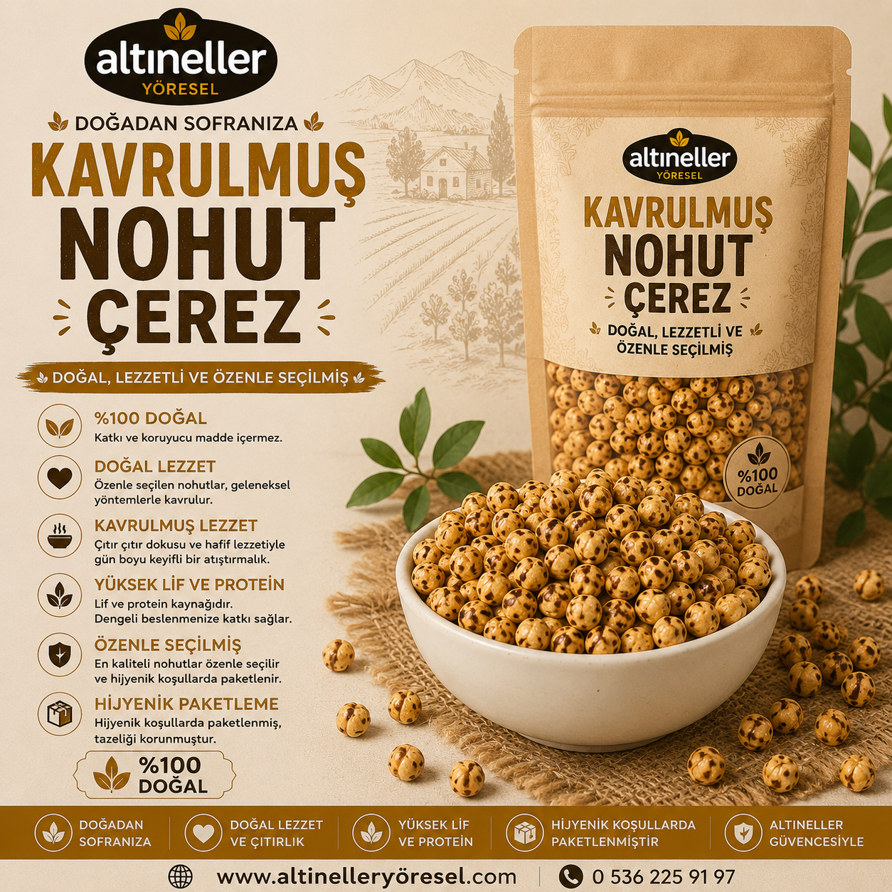 Kavrulmuş nohut Çerez